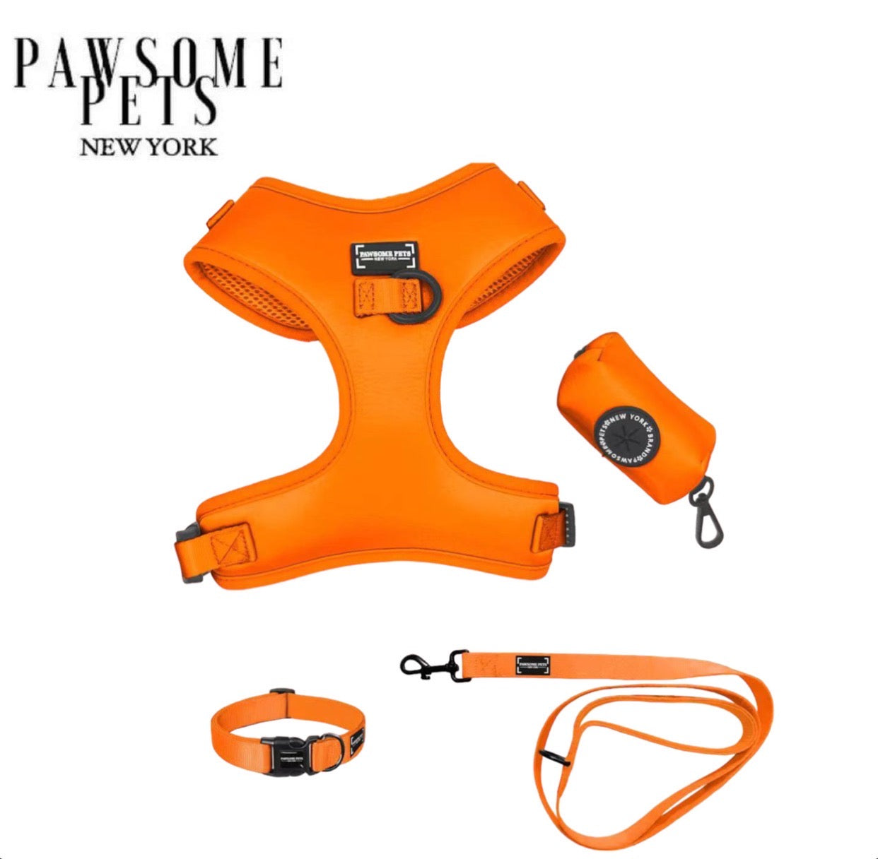 Arnés para perro o gato /BUNDLE - SILK ORANGE